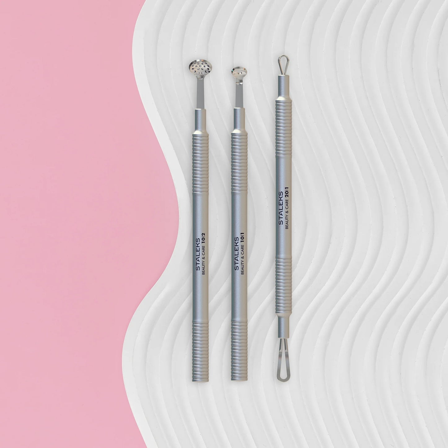 Cosmetology toolset "Clean Skin" BEAUTY & CARE 30 (Uno spoon, round tool with 19 holes and double-ended loop)