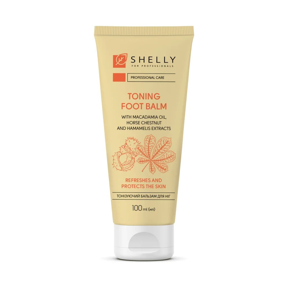 Toning foot balm with macadamia oil, extracts of horse chestnut and witch hazel Shelly 100 ml