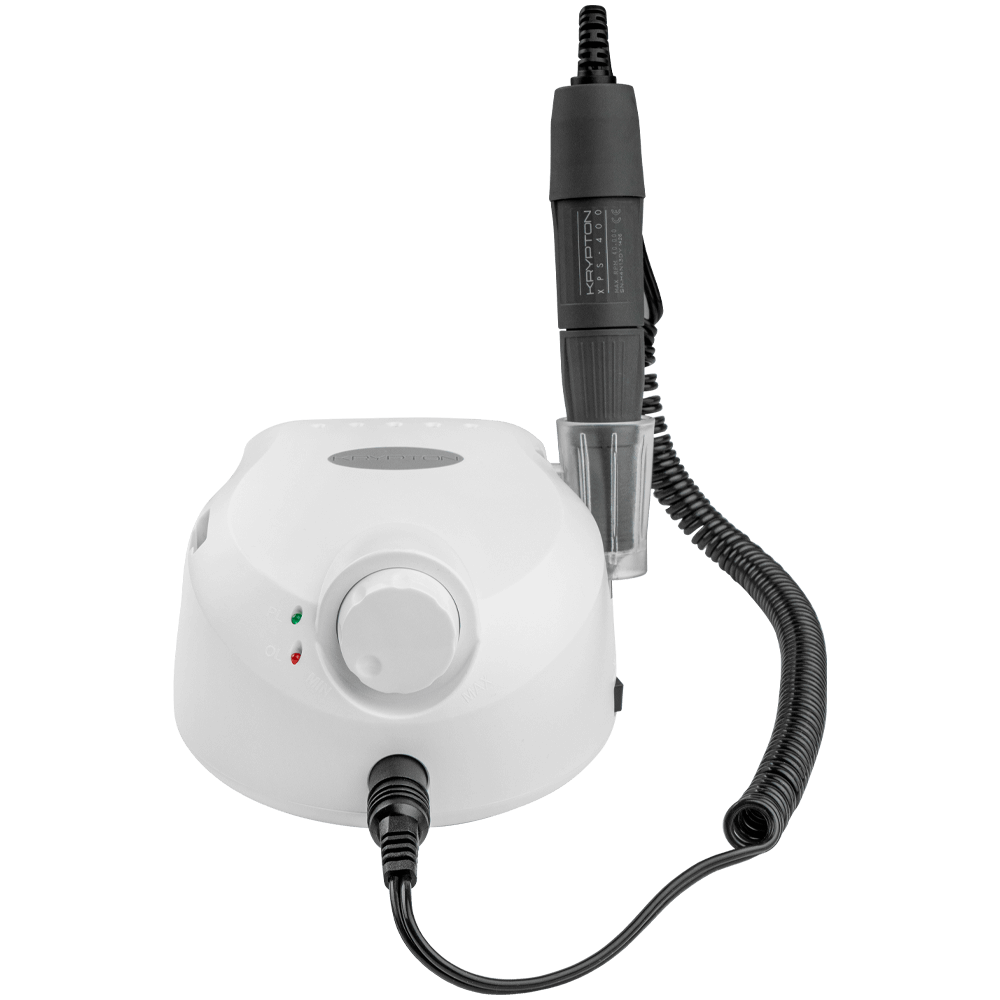 KRYPTON XPS-400 WHITE/GRAY Nail Drill for 65 watts. and 40,000 rpm. for manicure and pedicure