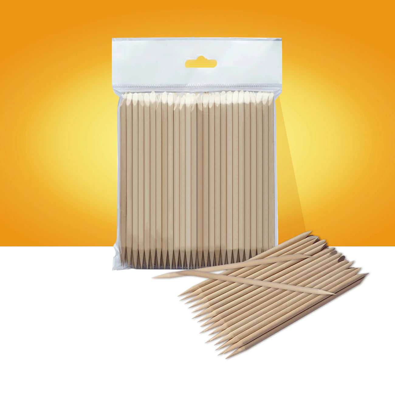 Orange stick STALEKS PRO for manicure, wooden 150 mm - 100 pcs
