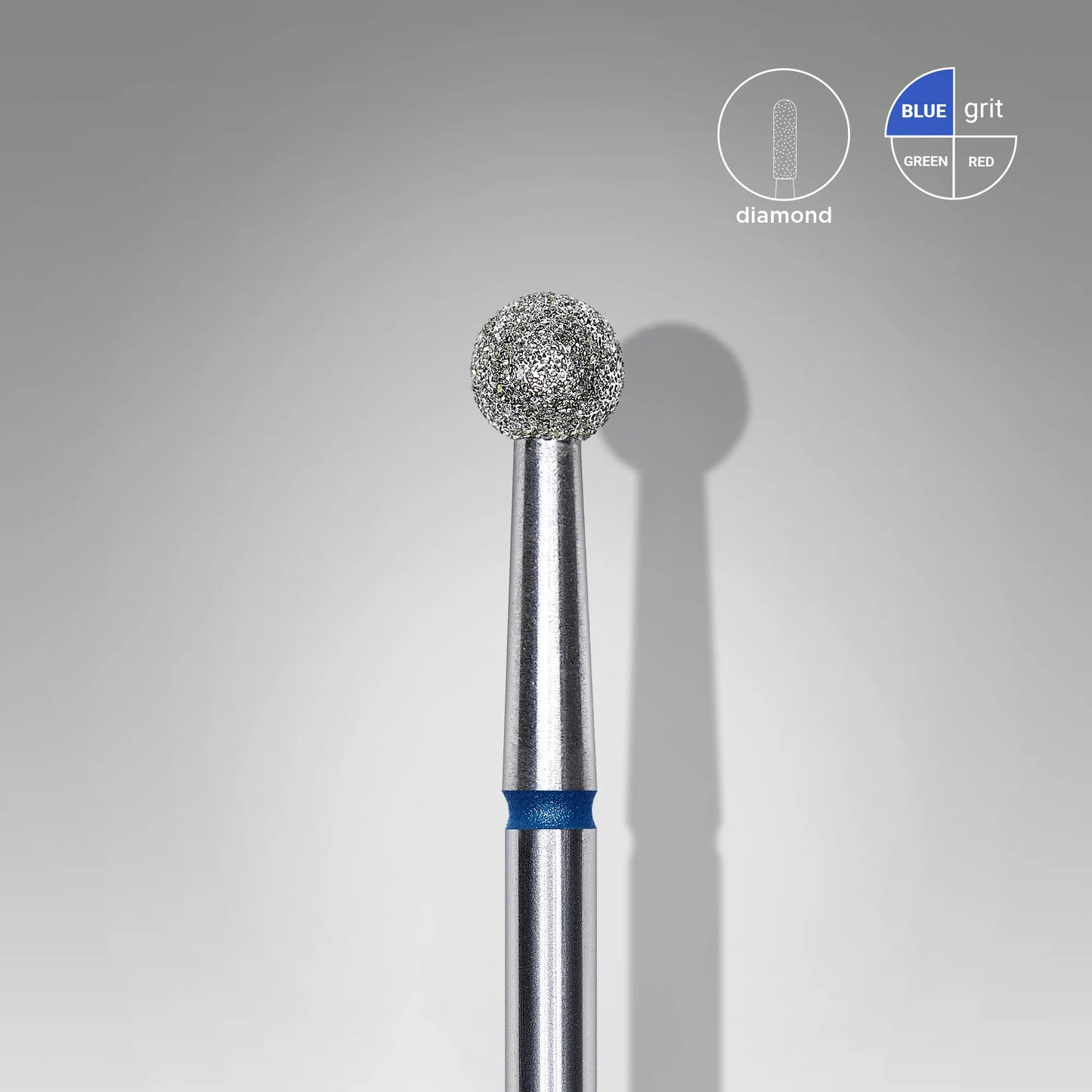 Diamond nail drill bit ball blue EXPERT head diameter 4 mm
