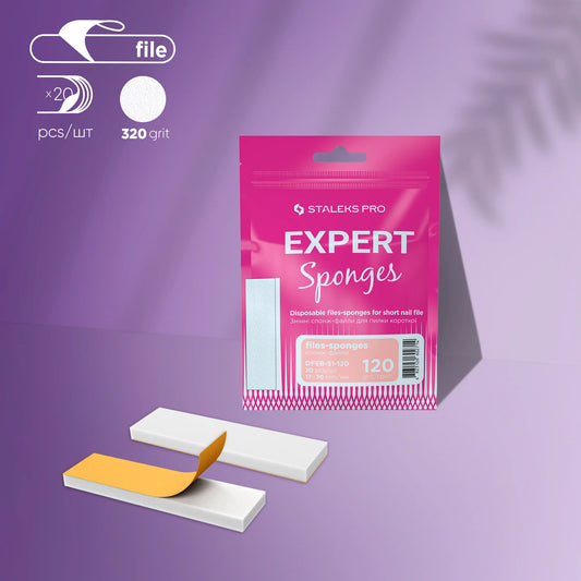 Disposable files-sponges for short nail file EXPERT 51 120 grit (20 pcs) - 120 grit