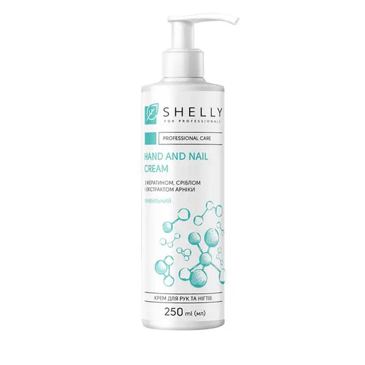 Cream for hands and nails with keratin, silver and arnica extract Shelly 250 ml