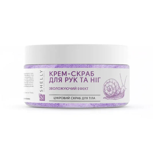 Cream scrub for hands and feet with allantoin, snail extract and shea oil Shelly 350 g