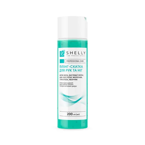 Peeling hand and foot gel with aloe vera, mint extract and aha-acids Shelly 200 ml