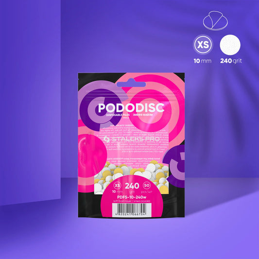 Disposable files on a soft foam layer for pedicure disc PODODISC XS EXPERT - 240 grit (50 pcs)