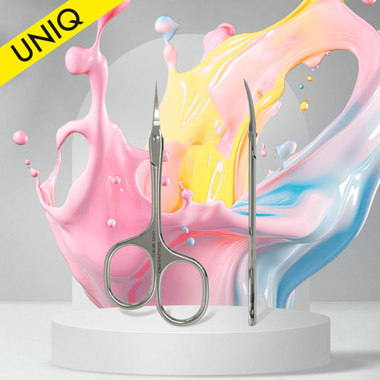 Professional cuticle scissors Asymmetric UNIQ 30 TYPE 4