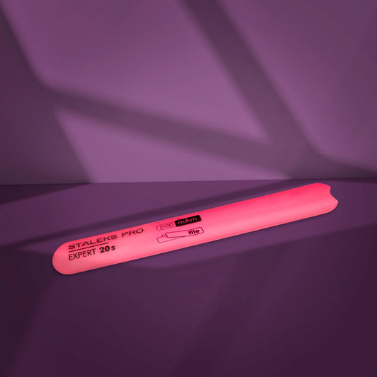 Straight beveled plastic base for nail file EXPERT 20s (130 mm)